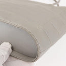 CHANEL Hand Bag Nylon Gray CC Auth 146688-17