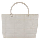 CHANEL Hand Bag Nylon Gray CC Auth 146688-3