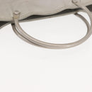 CHANEL Hand Bag Nylon Gray CC Auth 146688-8
