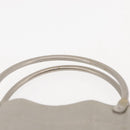 CHANEL Hand Bag Nylon Gray CC Auth 146688-14