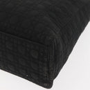 Christian Dior Canage Hand Bag Nylon Black Gold Auth 146695-16