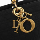 Christian Dior Canage Hand Bag Black Gold Auth 146695-17