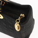Christian Dior Canage Hand Bag Nylon Black Gold Auth 146695-10