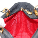 Christian Dior Canage Hand Bag Nylon Black Gold Auth 146695-18