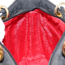 Christian Dior Canage Hand Bag Nylon Black Gold Auth 146695-19