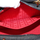 Christian Dior Canage Hand Bag Nylon Black Gold Auth 146695-20