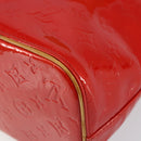 LOUIS VUITTON Monogram Vernis Houston Hand Bag Red M91092 LV Auth 146697-15
