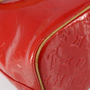 LOUIS VUITTON Monogram Vernis Houston Hand Bag Red M91092 LV Auth 146697-16