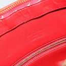 LOUIS VUITTON Monogram Vernis Houston Hand Bag Red M91092 LV Auth 146697-19