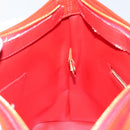 LOUIS VUITTON Monogram Vernis Houston Hand Bag Red M91092 LV Auth 146697-21