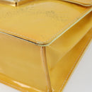 LOUIS VUITTON Monogram Vernis Spring Street Bag Lime Yellow M91068 Auth 146698-9