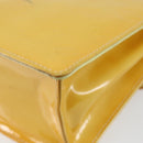 LOUIS VUITTON Monogram Vernis Spring Street Bag Lime Yellow M91068 Auth 146698-15