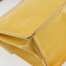LOUIS VUITTON Monogram Vernis Spring Street Bag Lime Yellow M91068 Auth 146698-16
