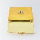LOUIS VUITTON Monogram Vernis Spring Street Bag Lime Yellow M91068 Auth 146698-18
