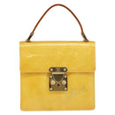 LOUIS VUITTON Monogram Vernis Spring Street Bag Lime Yellow M91068 Auth 146698-13