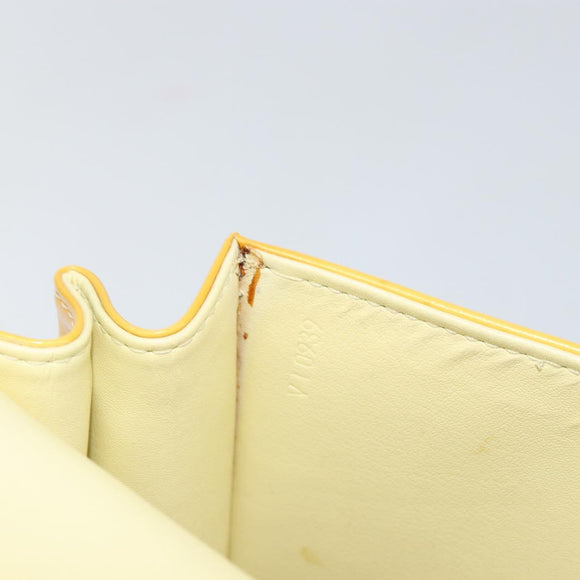 LOUIS VUITTON Monogram Vernis Spring Street Bag Lime Yellow M91068 Auth 146698