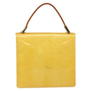 LOUIS VUITTON Monogram Vernis Spring Street Bag Lime Yellow M91068 Auth 146698-2