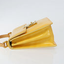 LOUIS VUITTON Monogram Vernis Spring Street Bag Lime Yellow M91068 Auth 146698-4