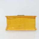 LOUIS VUITTON Monogram Vernis Spring Street Bag Lime Yellow M91068 Auth 146698-5