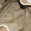 PRADA Hand Bag Canvas Beige Gold Auth 146705-11