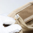 PRADA Hand Bag Canvas Beige Gold Auth 146705-12