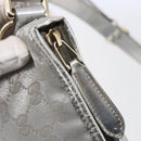 GUCCI GG Canvas Newbrit Shoulder Bag Silver Gold 169998 Auth 146706-10