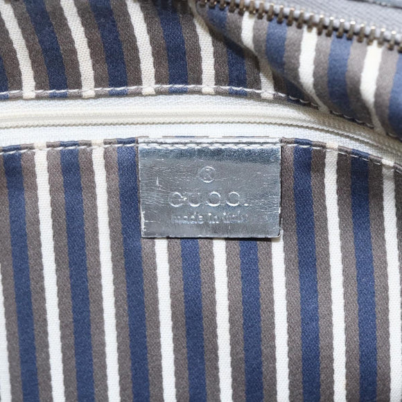 GUCCI GG Canvas Newbrit Shoulder Bag Silver Gold 169998 Auth 146706