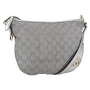 GUCCI GG Canvas Newbrit Shoulder Bag Silver Gold 169998 Auth 146706-1