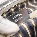 GUCCI GG Canvas Newbrit Shoulder Bag Silver Gold 169998 Auth 146706-12