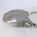 GUCCI GG Canvas Newbrit Shoulder Bag Silver Gold 169998 Auth 146706-4