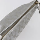 GUCCI GG Canvas Newbrit Shoulder Bag Silver Gold 169998 Auth 146706-6