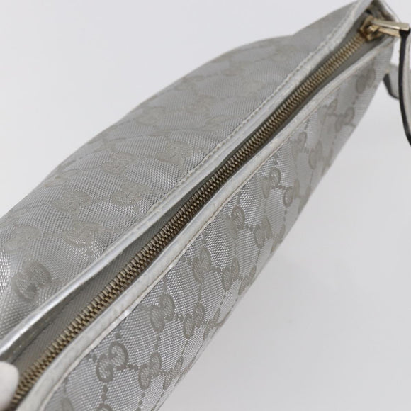 GUCCI GG Canvas Newbrit Shoulder Bag Silver Gold 169998 Auth 146706