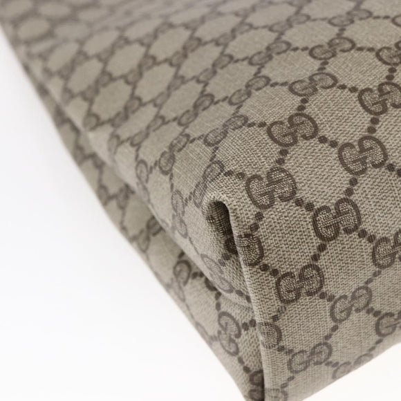 GUCCI GG Supreme Web Sherry Line Tote Bag PVC Beige Gold 39 02 003 Auth 146707