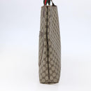 GUCCI GG Supreme Web Sherry Line Tote Bag PVC Beige Gold 39 02 003 Auth 146707-4