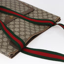 GUCCI GG Supreme Web Sherry Line Tote Bag PVC Beige Gold 39 02 003 Auth 146707-6