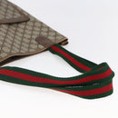 GUCCI GG Supreme Web Sherry Line Tote Bag PVC Beige Gold 39 02 003 Auth 146707-7