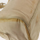 PRADA Chain Hand Bag Nylon Beige Gold Auth 146709-16