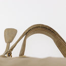 PRADA Chain Hand Bag Nylon Beige Gold Auth 146709-8