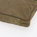 PRADA Shoulder Bag Nylon Khaki Silver Auth 146713-9