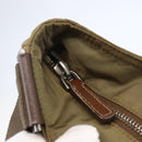 PRADA Shoulder Bag Nylon Khaki Silver Auth 146713-18