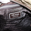 PRADA Shoulder Bag Nylon Khaki Silver Auth 146713-19