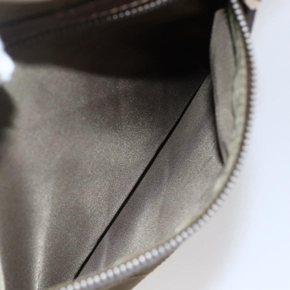 PRADA Shoulder Bag Nylon Khaki Silver Auth 146713