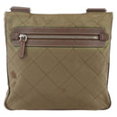 PRADA Shoulder Bag Nylon Khaki Silver Auth 146713-13