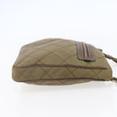 PRADA Shoulder Bag Nylon Khaki Silver Auth 146713-4