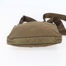 PRADA Shoulder Bag Nylon Khaki Silver Auth 146713-5