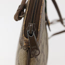 GUCCI GG Supreme Web Sherry Line Bag PVC Beige Gold 904 02 047 Auth 146714-9