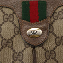 GUCCI GG Supreme Web Sherry Line Bag PVC Beige Gold 904 02 047 Auth 146714-18