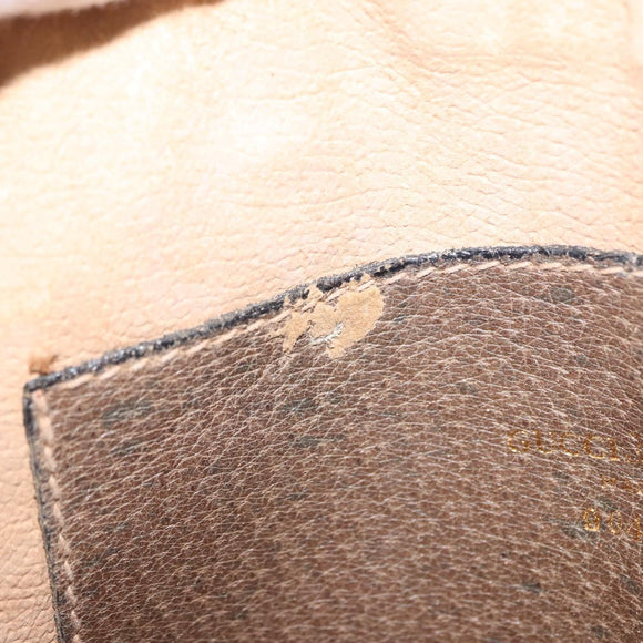 GUCCI GG Supreme Web Sherry Line Bag PVC Beige Gold 904 02 047 Auth 146714