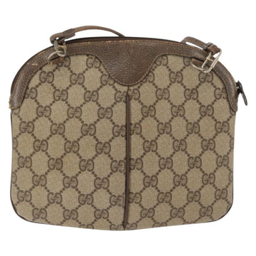 GUCCI GG Supreme Web Sherry Line Bag PVC Beige Gold 904 02 047 Auth 146714 - 0