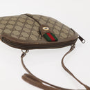 GUCCI GG Supreme Web Sherry Line Bag PVC Beige Gold 904 02 047 Auth 146714-6